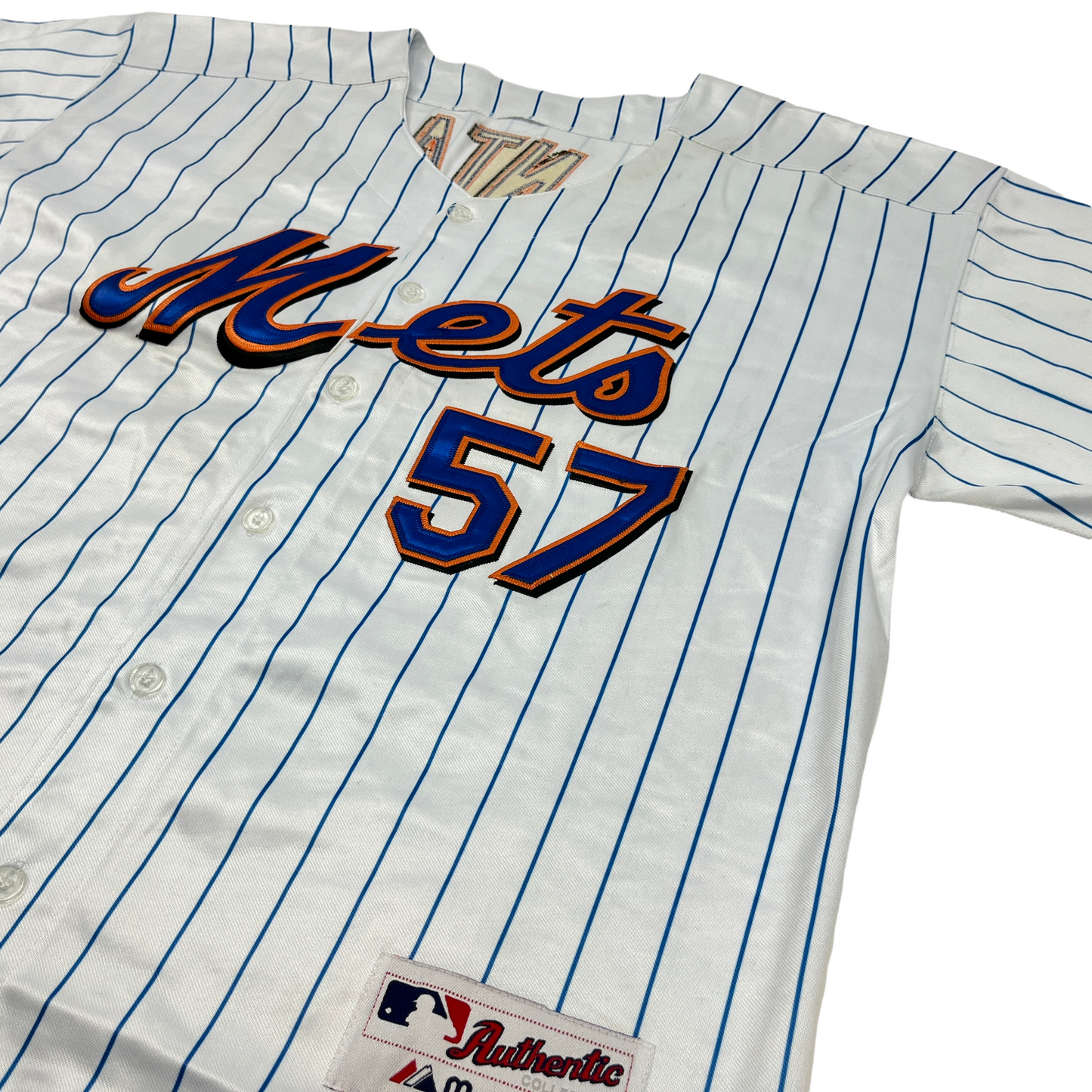 0921 Majestic NY Mets Johan Santana Baseball Jersey