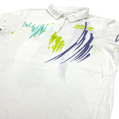 0817 Adidas Vintage 80s Tennis Poloshirt
