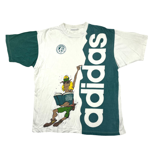 0847 Adidas Vintage 80s „free climbing“ Tshirt