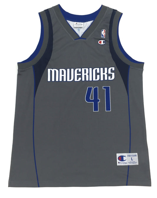 0416 Champion Vintage Dallas Mavericks Nowitzki Jersey