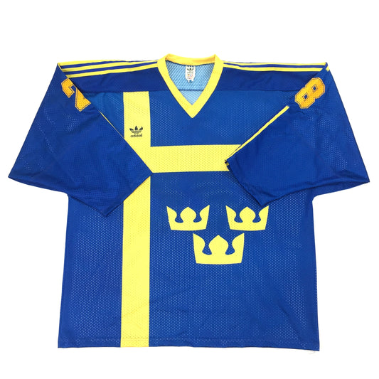 0584 Adidas Vintage 80s Swedish National Icehockey Team Jersey