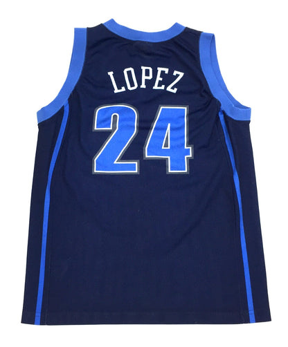 0414 Champion Vintage Utah Jazz Lopez Jersey