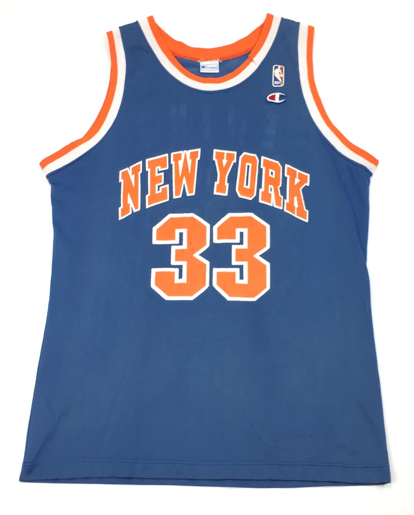 0253 Champion Vintage New York Knicks Ewing Jersey