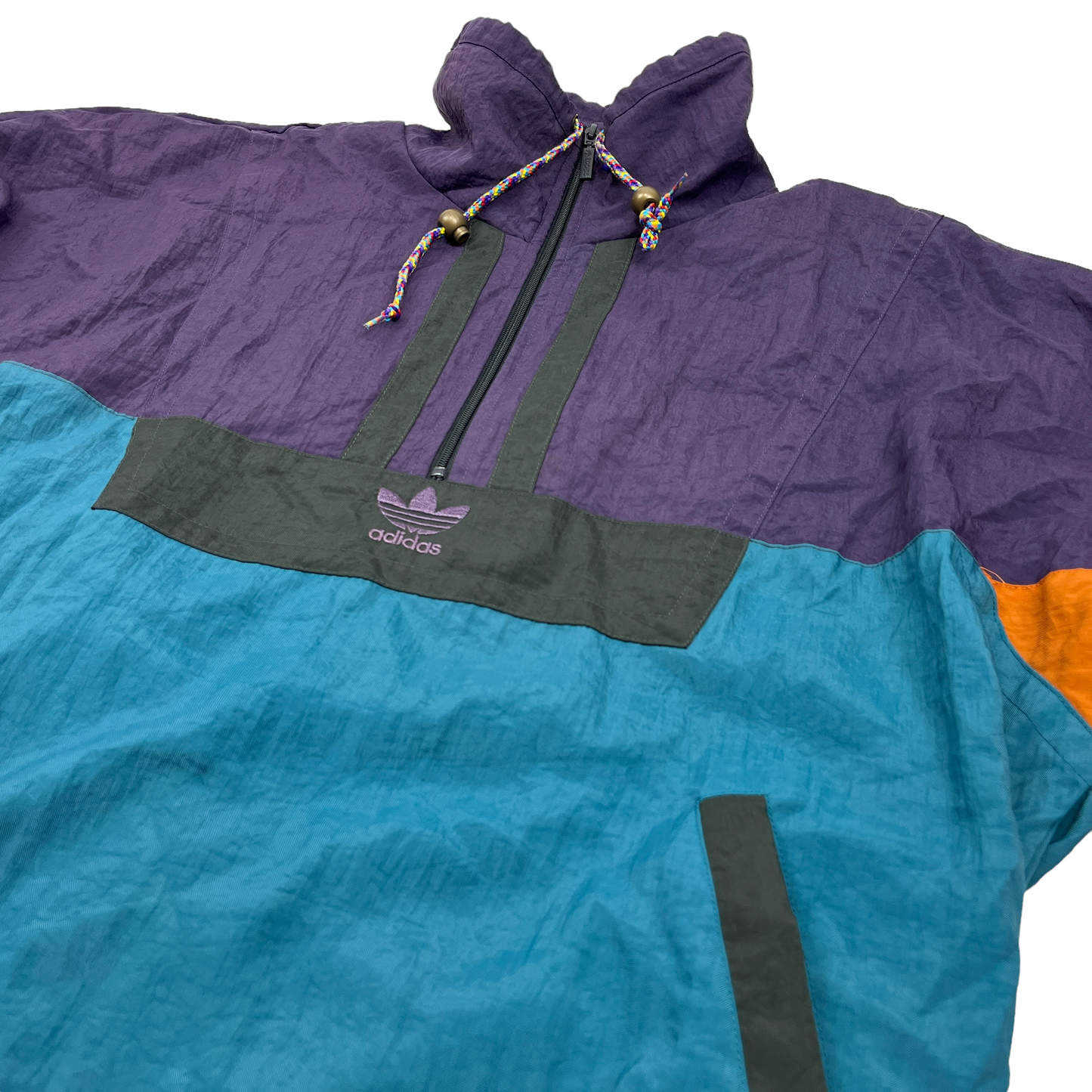 01135 Adidas Vintage 1/4 Zip Windbreaker