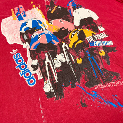0840 Adidas Vintage 80s „Cycling“ Tshirt