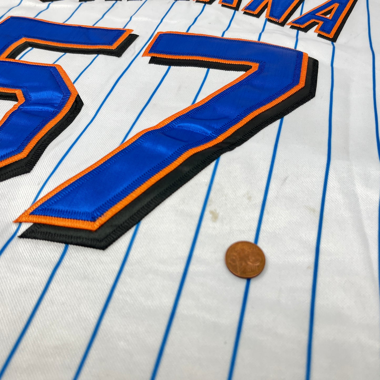 0921 Majestic NY Mets Johan Santana Baseball Jersey